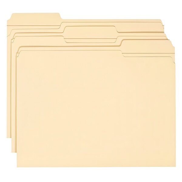 A group of Smead file folders with 1/3 cut tab in a white box.