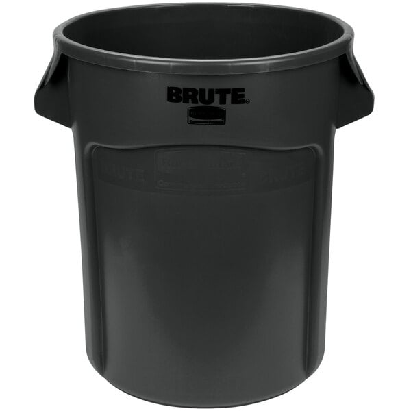 Rubbermaid BRUTE 20 Gallon Black Executive Round Trash Can and Lid