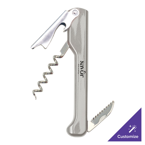 A Franmara Capitano corkscrew with a silver cloud handle.