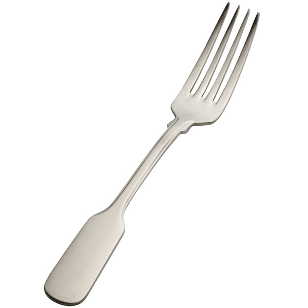 A Bon Chef stainless steel dinner fork with a silver handle.