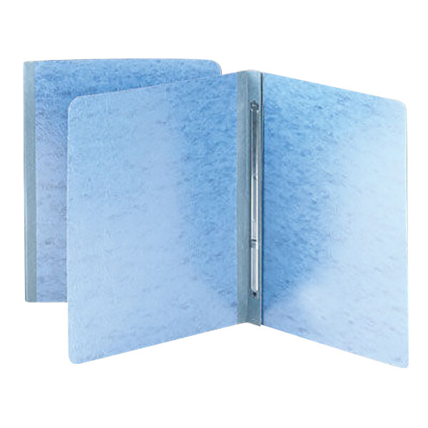 Smead 81050 8 1/2" x 11" Blue Pressboard Side Bound Report Cover with