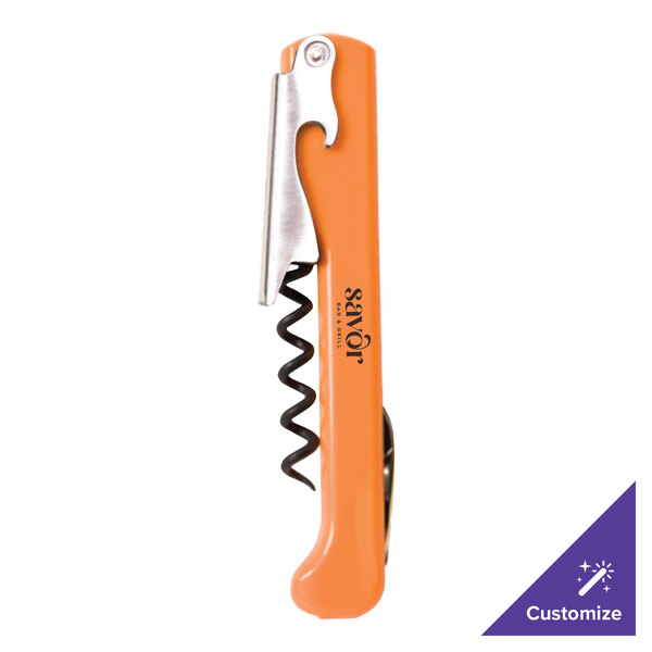 A Franmara Capitano Waiter's Corkscrew with a mango plastic handle, featuring a corkscrew and knife.