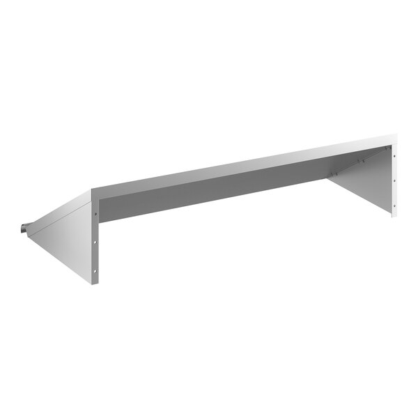 A 63-inch wall mounted slanted rack shelf made of metal.