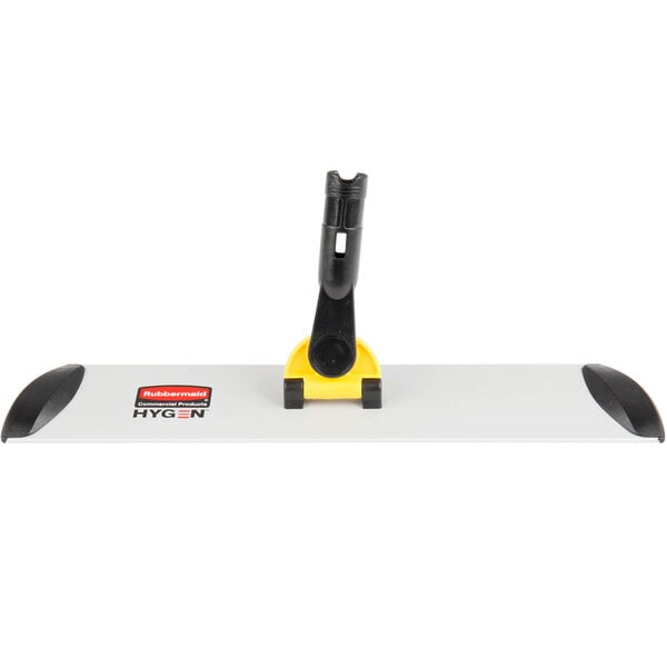 A black Rubbermaid Quick Connect Microfiber Mop Frame with yellow accents.