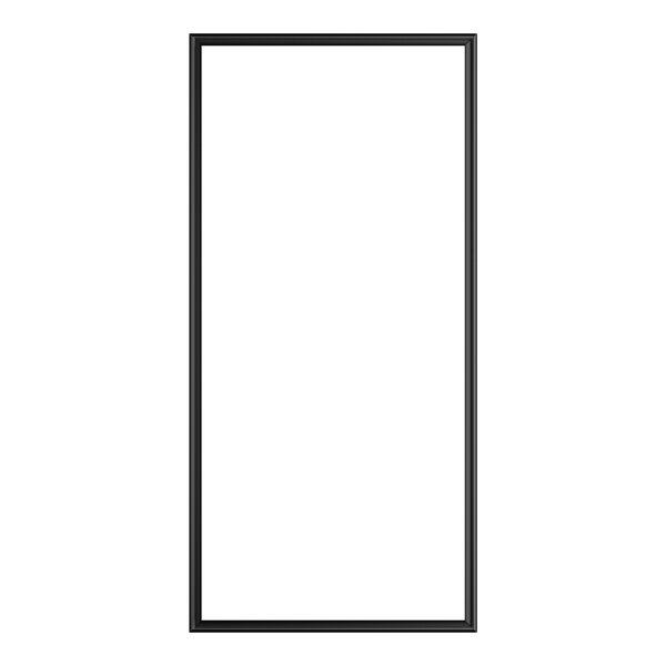 A rectangular black door gasket measuring 53 inches by 25 1/2 inches.
