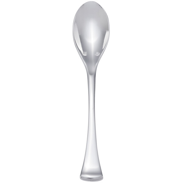 A silver Chef & Sommelier stainless steel teaspoon with a white background.