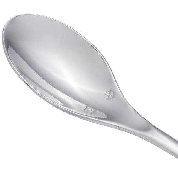 A close-up of a Chef & Sommelier stainless steel spoon with a silver handle.