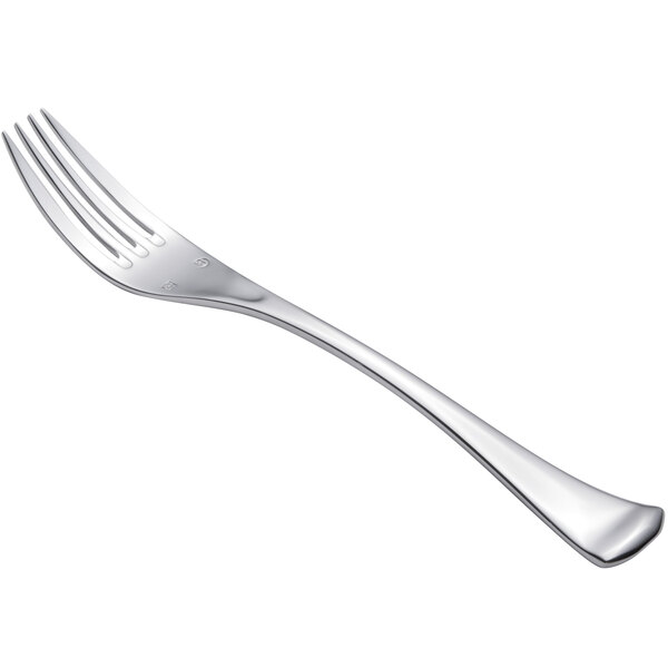 A close-up of a Chef & Sommelier stainless steel dinner fork with a silver handle.