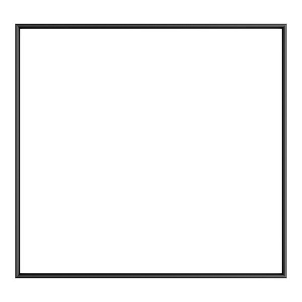 A square black door gasket measuring 25 5/8 inches by 25 7/8 inches.