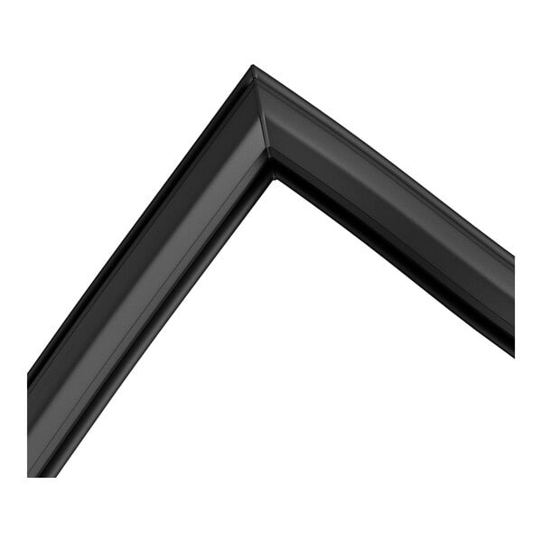 A black bottom door gasket for a refrigerator, measuring 25 5/8 inches by 25 7/8 inches.