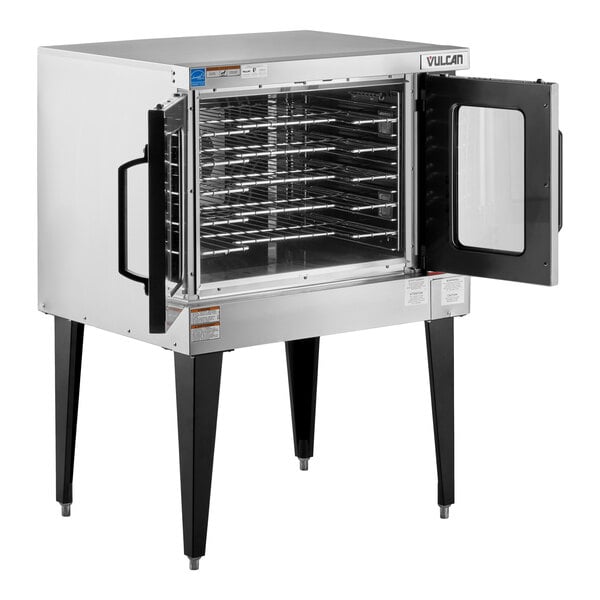 Vulcan VC5ED-12D1 240/3 Single Deck Full Size Electric Convection Oven With Legs - 240V, Field Convertible, 12 kW