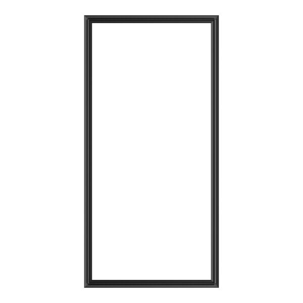 A rectangular black drawer gasket measuring 23 3/4 inches by 11 7/8 inches.