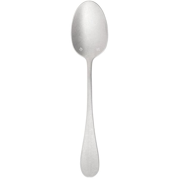 A silver Chef & Sommelier stainless steel teaspoon with a white background.