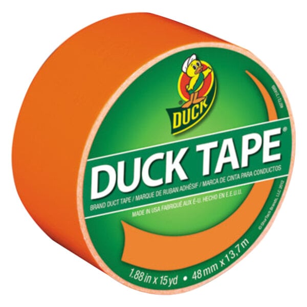 A roll of neon orange Duck Tape.