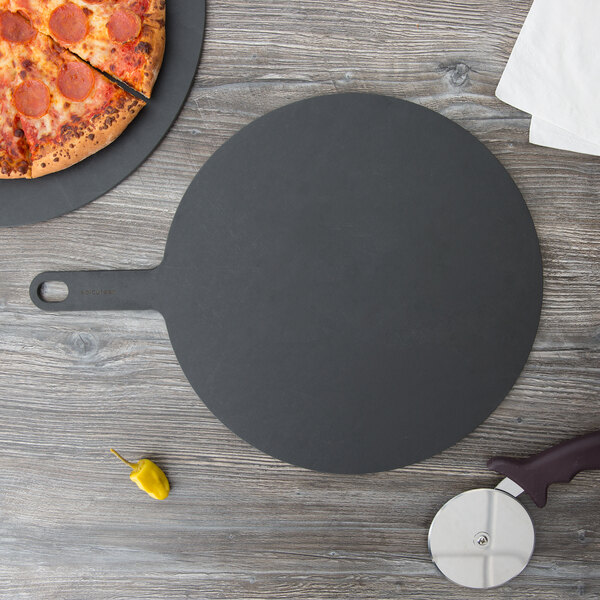 Epicurean 429191402 Slate 14" Richlite Wood Fiber Round Pizza Board