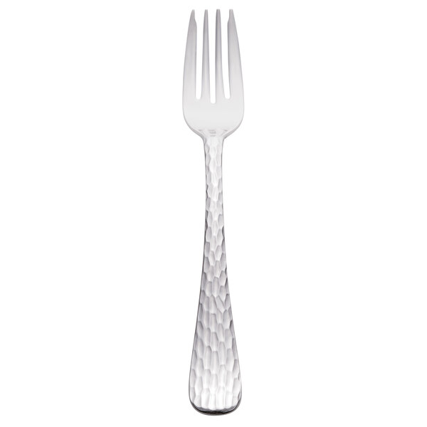 A Libbey Aspire stainless steel salad fork with a textured silver handle.