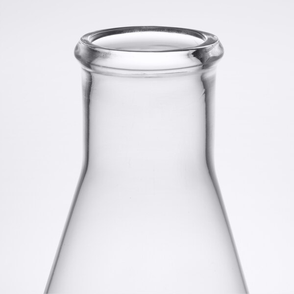 An American Metalcraft Erlenmeyer flask made of clear glass.