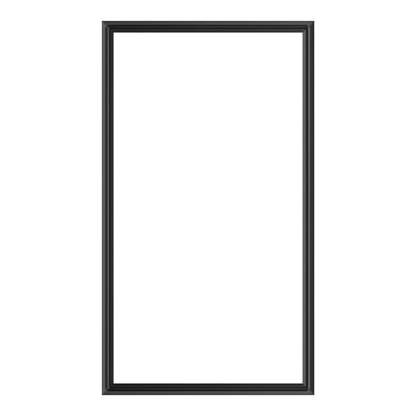 A rectangular black drawer gasket measuring 22 1/2 inches by 12 3/8 inches.