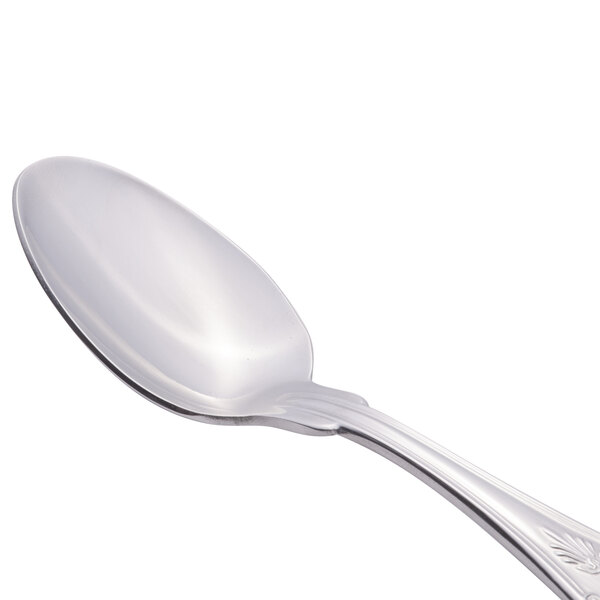 A Libbey stainless steel teaspoon with a silver handle and spoon.
