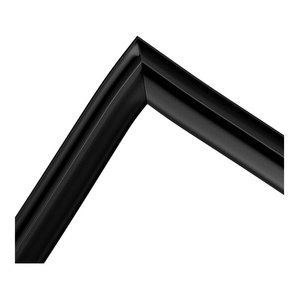 A black door gasket with dimensions of 25 3/8 inches by 23 5/8 inches.