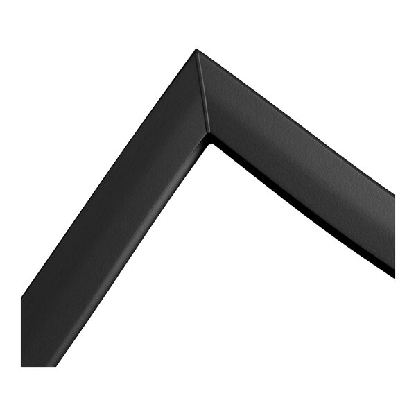 A black magnetic door gasket with a rectangular corner, measuring 24 1/4 inches by 62 3/4 inches.