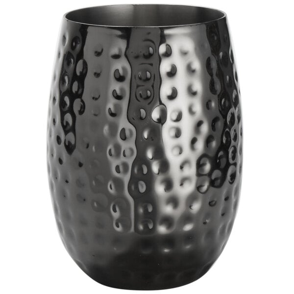 An American Metalcraft black hammered metal cup.