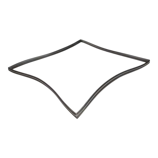 A diamond-shaped, flexible rubber or vinyl gasket with a grooved edge, viewed against a white background.
