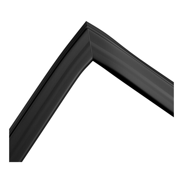A black door gasket with a right-angle corner, measuring 25 7/8 inches by 25 7/8 inches.