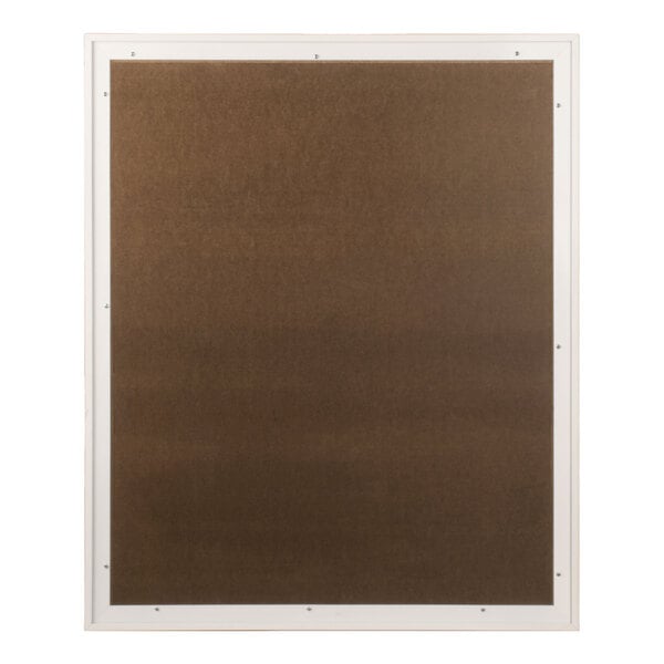 Aarco DCC2418RIW 24" x 18" Enclosed Hinged Locking 1 Door Powder Coated White Finish Indoor Bulletin Board Cabinet