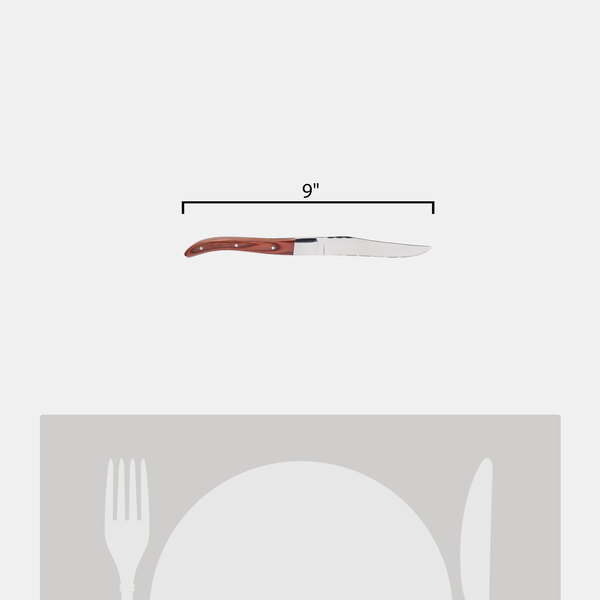 Chef & Sommelier FJ508 Royale 4" Steak Knife with Cherry Pakkawood