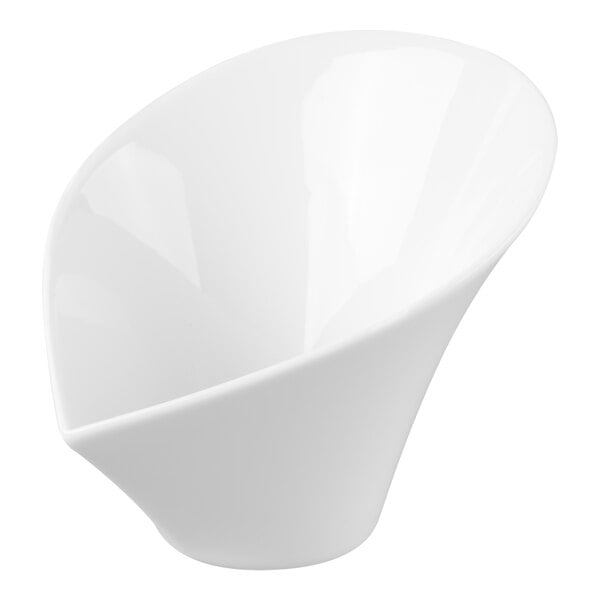 Schonwald Grace 3 oz. Continental White Porcelain Calla Bowl - 6/Case