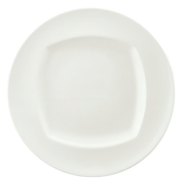 A white square Schonwald porcelain plate.