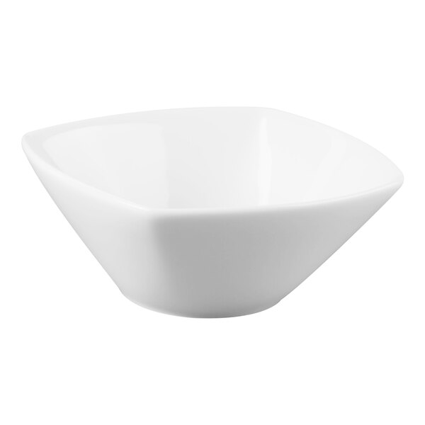Schonwald Event 9.5 oz. Continental White Square Porcelain Bowl - 6/Case