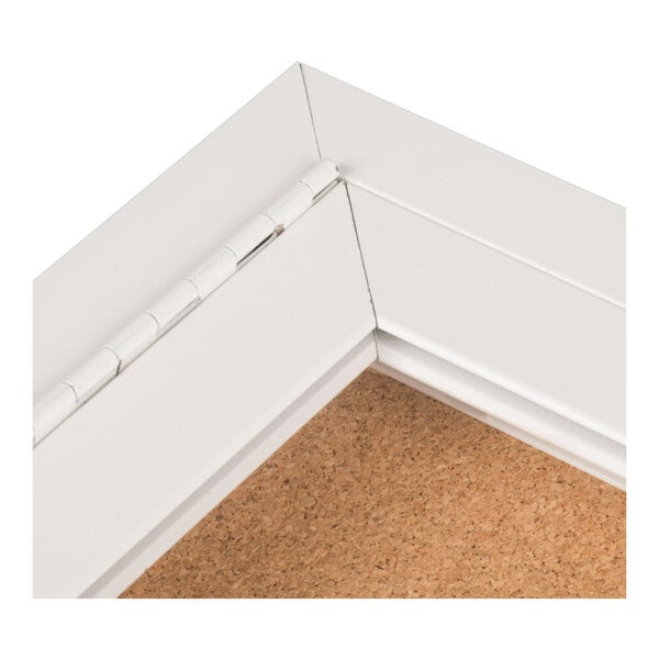 Aarco DCC2418RW 24" x 18" Enclosed Hinged Locking 1 Door Powder Coated White Finish Indoor Bulletin Board Cabinet