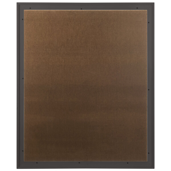 A brown rectangular board with a bronze frame.