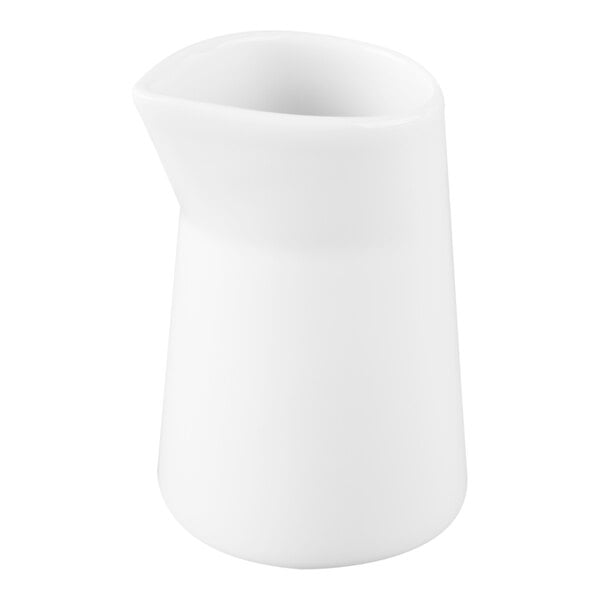 Schonwald 9394615 Grace 5 oz. Continental White Porcelain Creamer - 12/Case