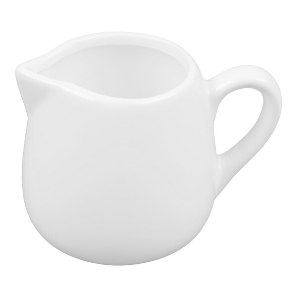 American Metalcraft PCR55 5.5 oz. White Porcelain Creamer
