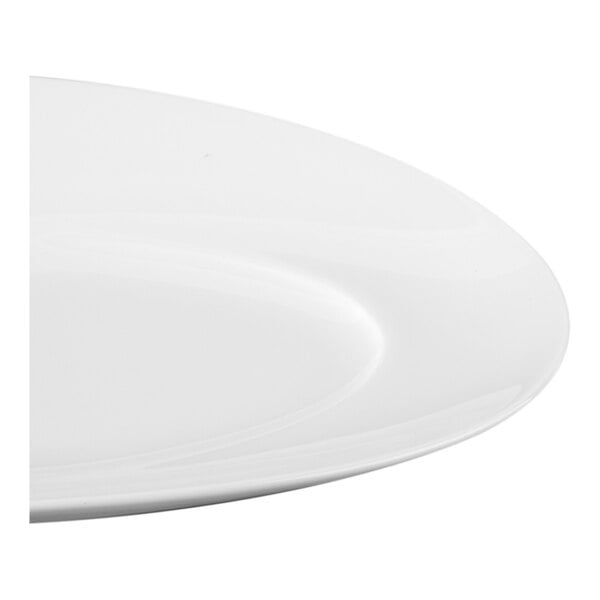 Schonwald Grace 10 1/2" x 5 1/2" Continental White Porcelain Oval Platter - 6/Case