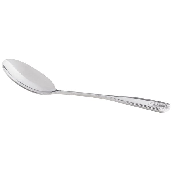 An Acopa Atglen stainless steel serving spoon with a silver handle and spoon.