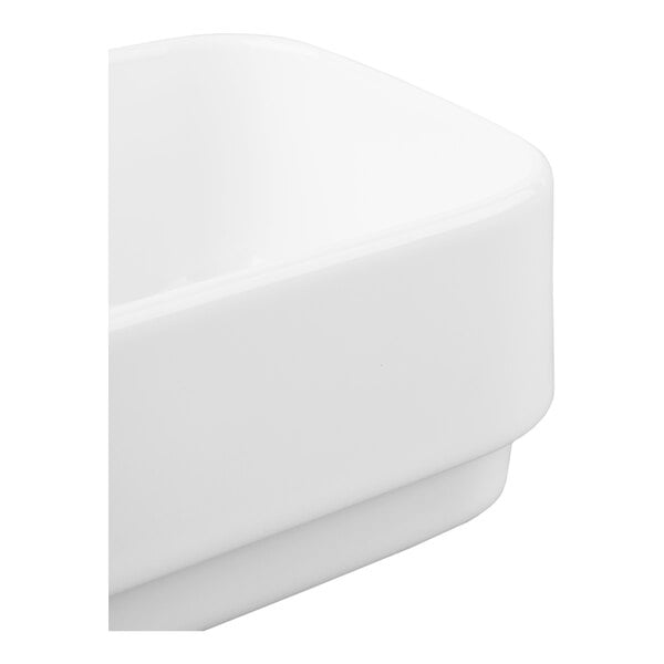 Schonwald 9197901 Avanti Gusto 4 1/2" x 2 7/8" Continental White Porcelain Sugar Packet Holder - 12/Case