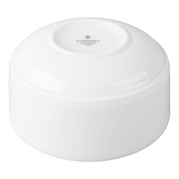 Schonwald 9192728 Avanti Gusto 9.5 oz. Continental White Porcelain Stacking Bouillon Cup - 12/Case