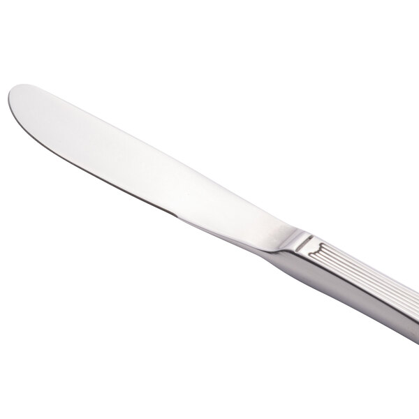 A Libbey stainless steel bread and butter knife with a silver handle.