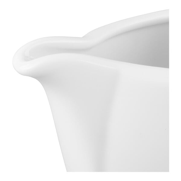 Schonwald 9194730 Avanti Gusto 10 oz. Continental White Porcelain Creamer - 6/Case