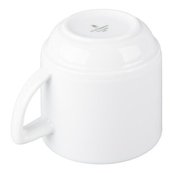 Schonwald Avanti Gusto 9.5 oz. Continental White Porcelain Stacking Mug - 6/Case