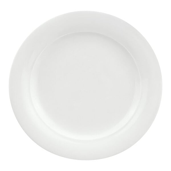 A Schonwald white porcelain plate with a plain edge.