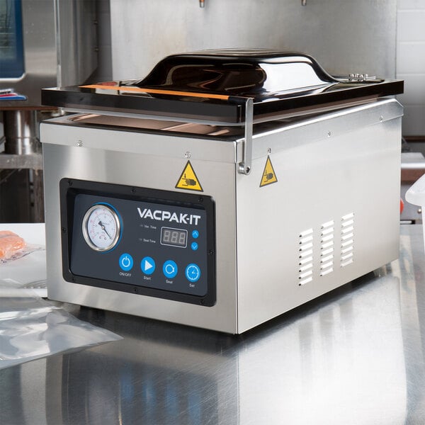 VacPak-It VMC10OP Chamber Vacuum Packaging Machine with 10 1/4" Seal Bar and Oil Pump Main Image 4