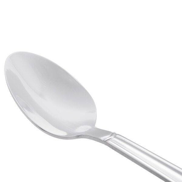 A Libbey stainless steel iced tea spoon with a silver handle.