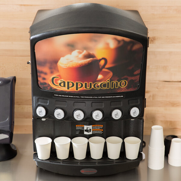 Grindmaster PIC6 Six Flavor Powdered Specialty Beverage Dispenser