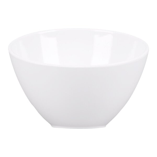 American Metalcraft Endurance 11 oz. White Angled Round Melamine Serving Bowl