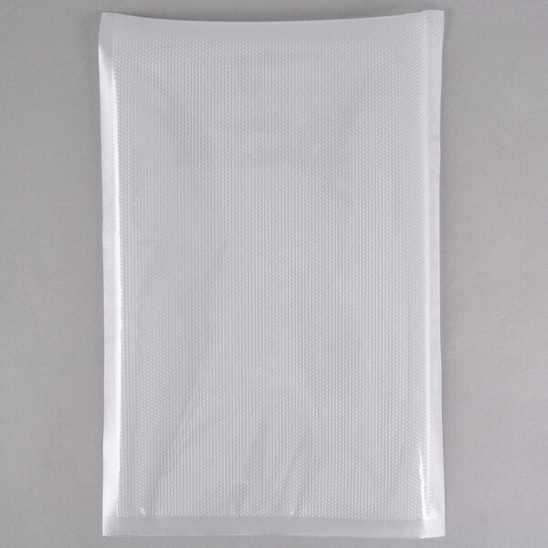 A VacPak-It quart size vacuum packaging pouch with white borders.